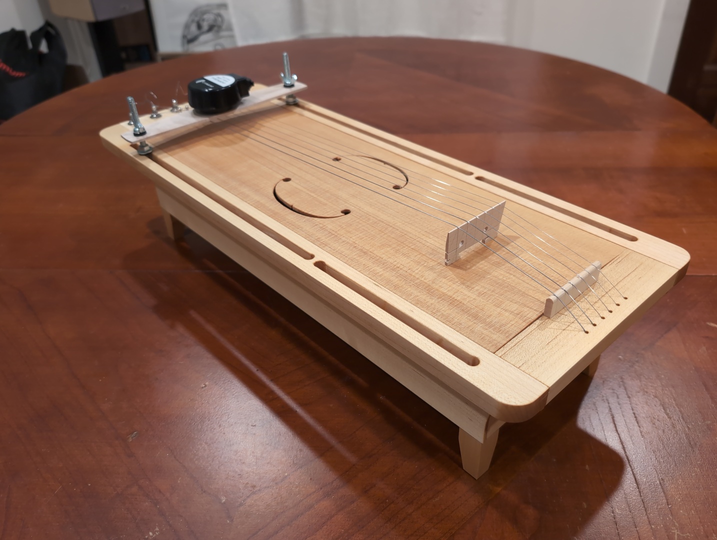 A Sympath from above near the tail end. It's a tabletop string resonator instrument.