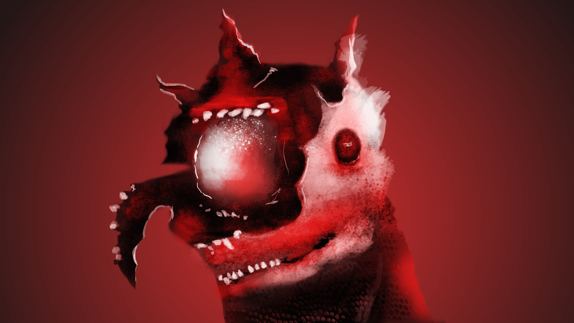 Little creature painted with Krita.