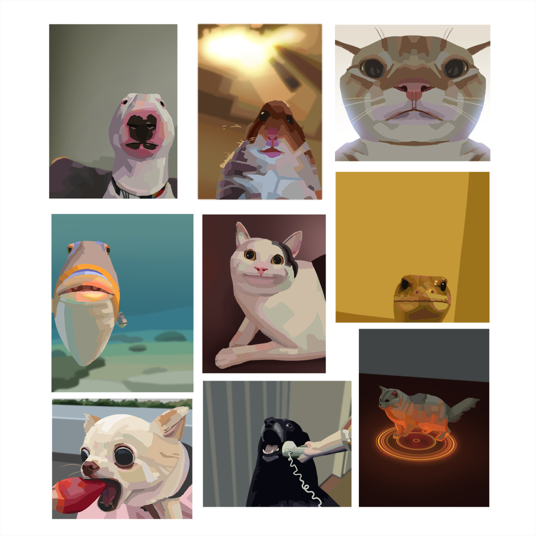 Painted animal memes