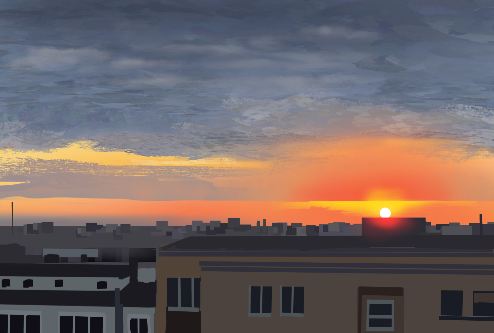 View from a balcony in Warsaw