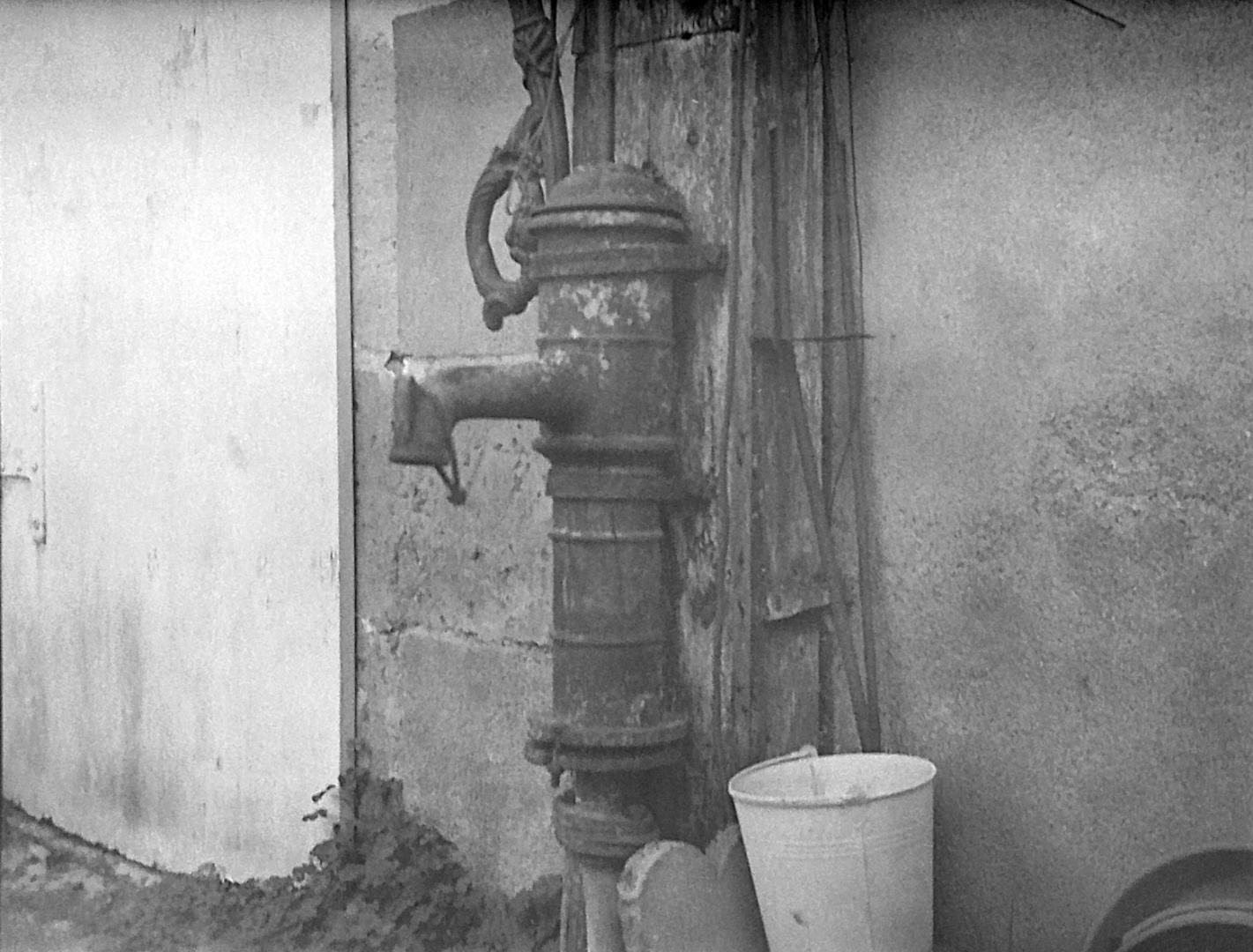 Foto de un grifo antiguo en el patio de mi casa