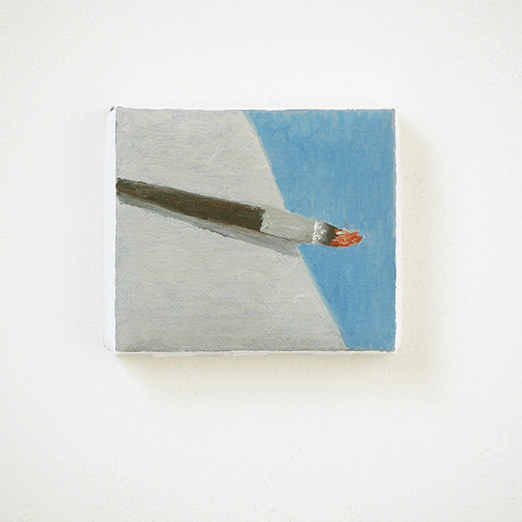 Nieuw minischilderijtje | New minipainting
"Penseel" | "Brush", oil/canvas 6x7cm.