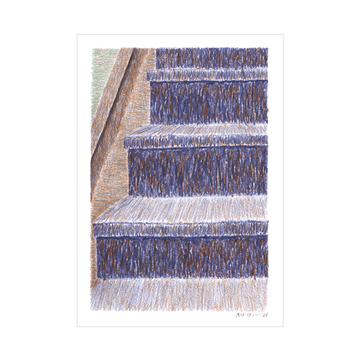 New drawing..
"Traptreden" | "Steps", kleurpotlood | coloured pencil, 21x15cm.