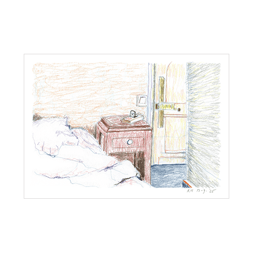 Ik ben een paar weken naar Frankrijk geweest, en natuurlijk had ik mijn tekenblok bij me. Daaruit deze tekening.

I spent a few of weeks in France, and of course, I had my drawing pad with me. This drawing is from it.