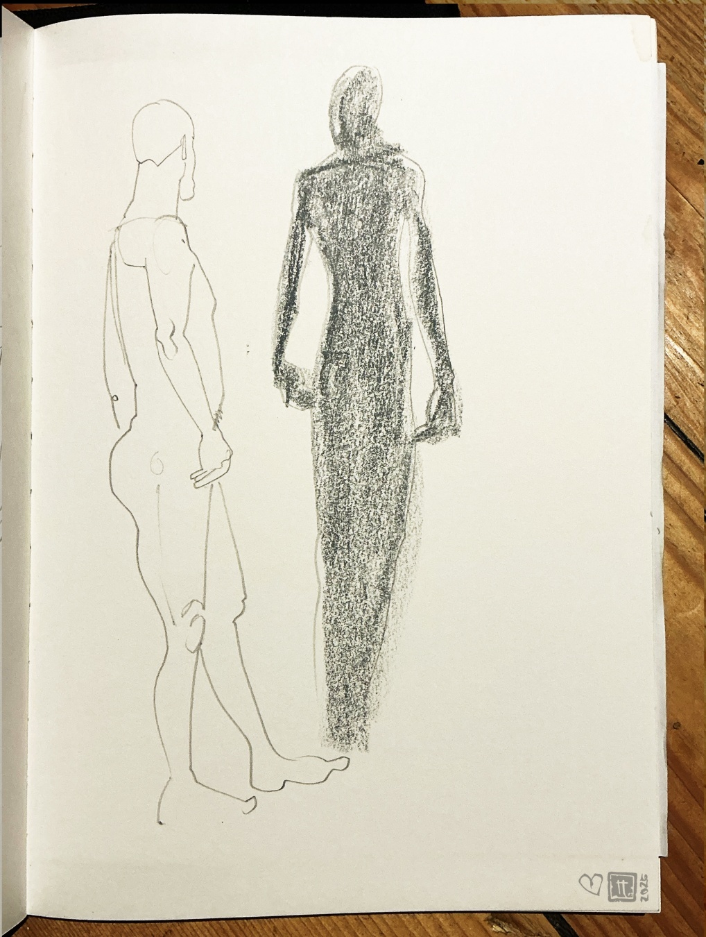 l. in betrachtung seines schattens - der gross und fest in der mitte steht