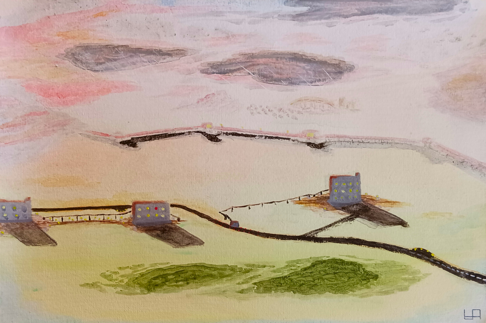 Representation of a dystopian world, now abandoned and liminal.