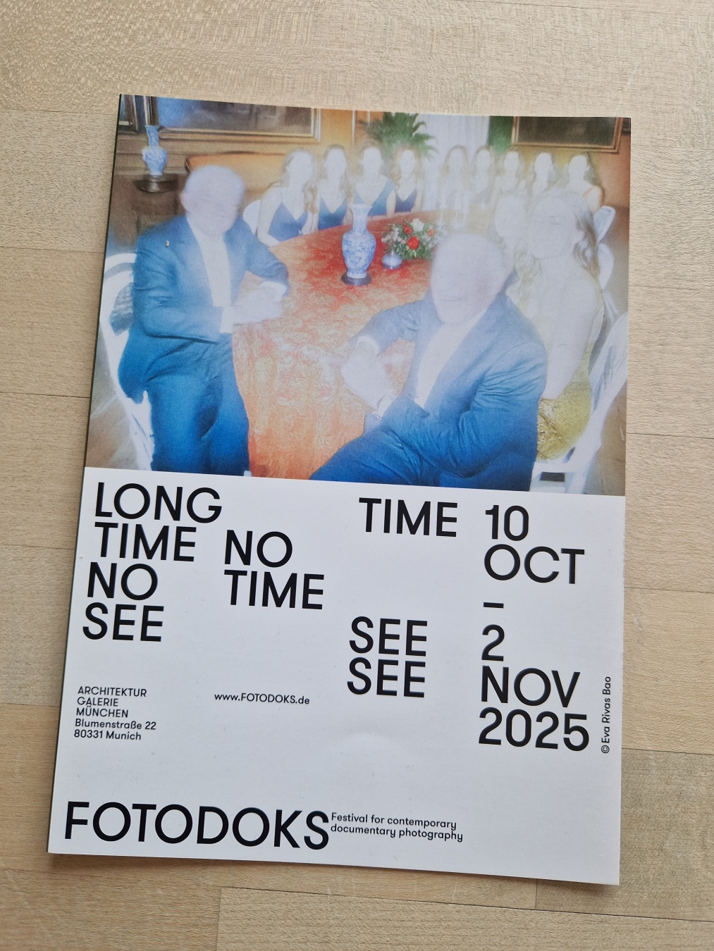 Flyer for the exhibition 'Long Time No See'.